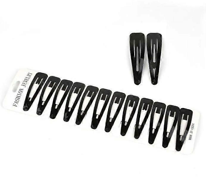 Hair clips black 12pcs
