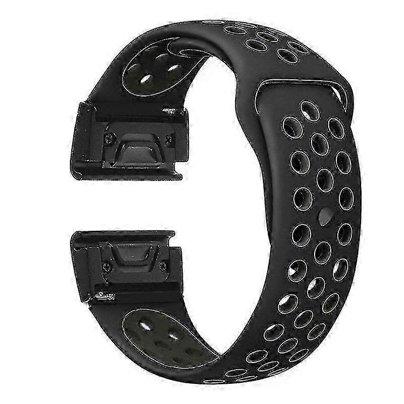 For Garmin Fenix 5 - Two-Color Adjustable Silicone Watchband Replacement