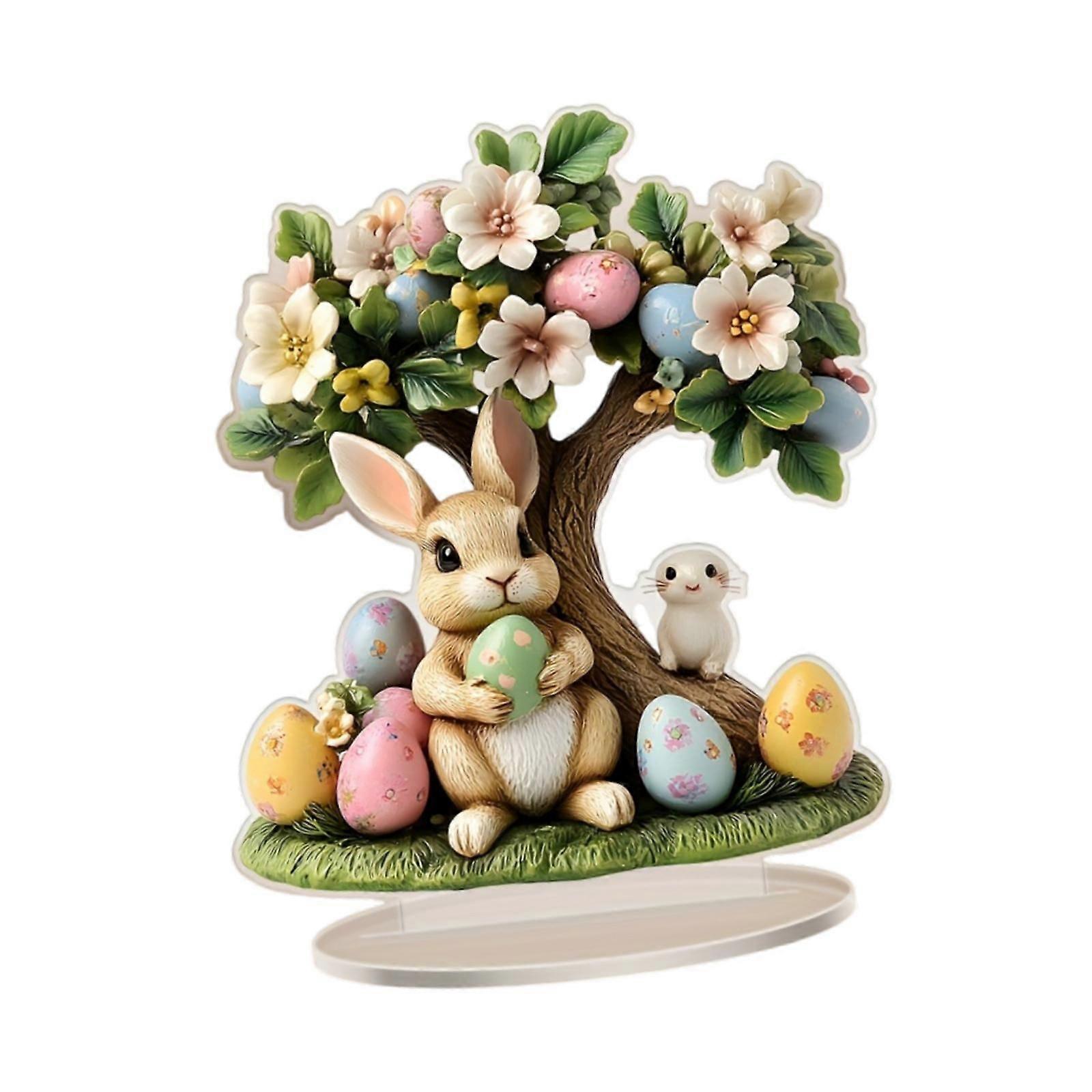 Easter Eggs Tree Rabbit Decor Easter Decoration for Living Room Home Walkway