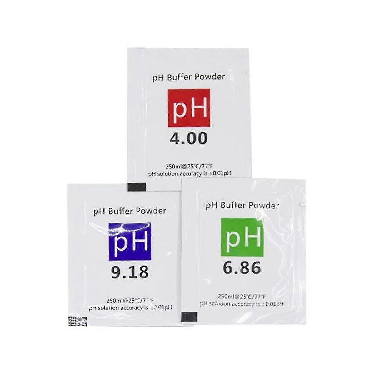 18 Pack PH Meter Buffer Solution Powder 6.86/4.00/9.18, PH Calibration Solution Packets for Precise PH Meter