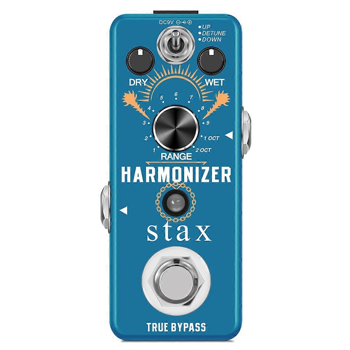 Guitar Harmonizer Effect Pedal Digital Octave Effects Pedals Harmony Pitch Shifter Detune for Elec