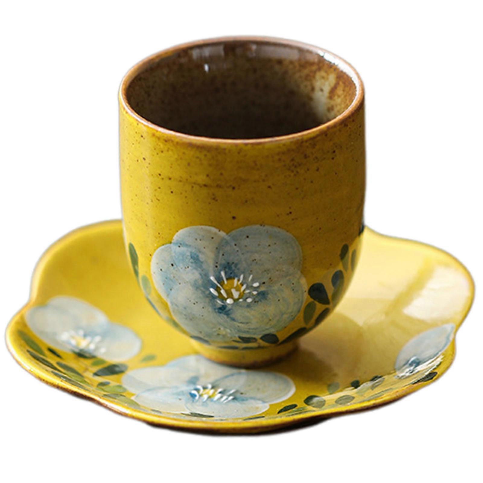Ceramic Japanese Tea Cups Vintage Handle-less Ceramic Teaware for Tea Lovers