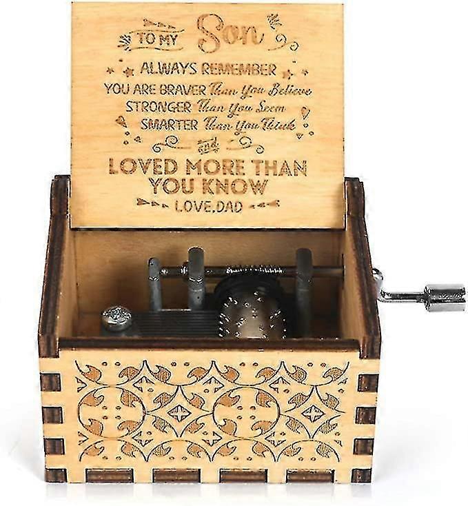 Hand Crank Engraved Musical Box