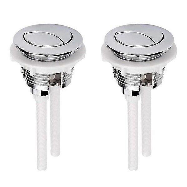 Toilet Tank Flush Button Replacement - Durable ABS, Water-Saving, Easy Install, Fits 38-45mm Lid Hole, 2 Pack