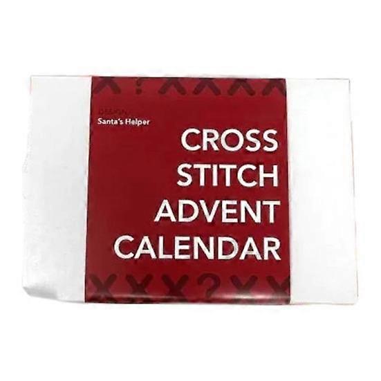 Cross Stitch Advent Calendar 24 Days Christmas Countdown Embroidery Set DIY Christmas Cross Stitch Kit Gift for Beginners And Craft Lovers