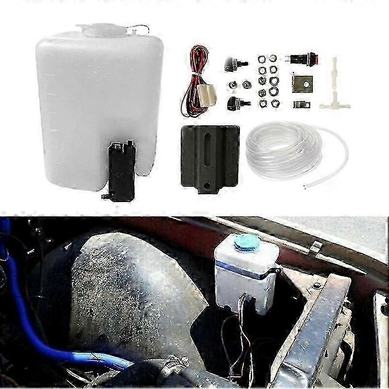 12V Wind Screen Window Washer Windscreen Wash with 1.2L Bottle Pump Wiring