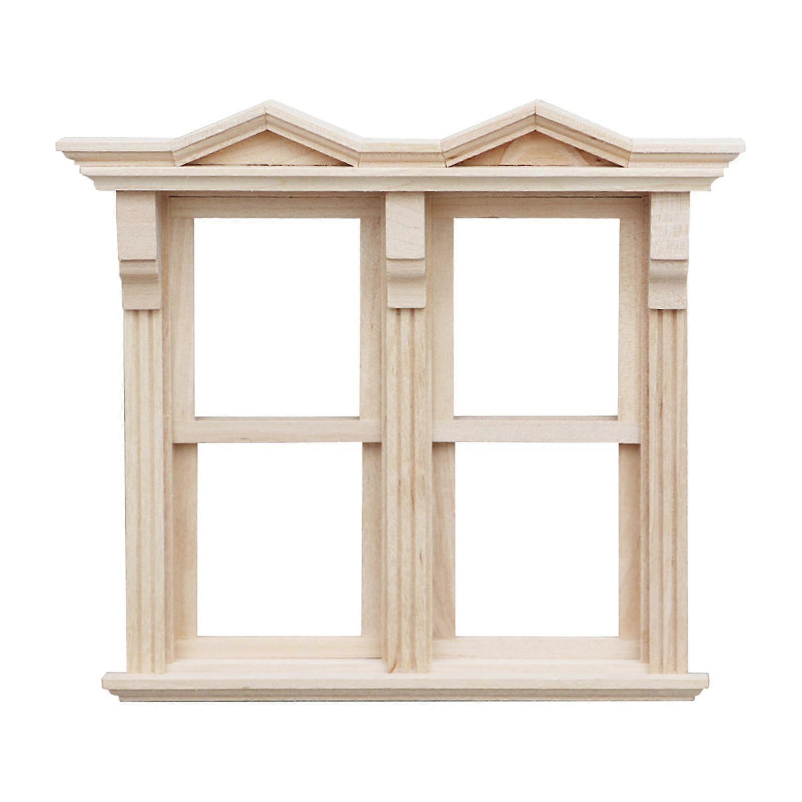 1:12 Scale Miniature Dollhouse Window, Miniature Window Frame Model, Dollhouse
