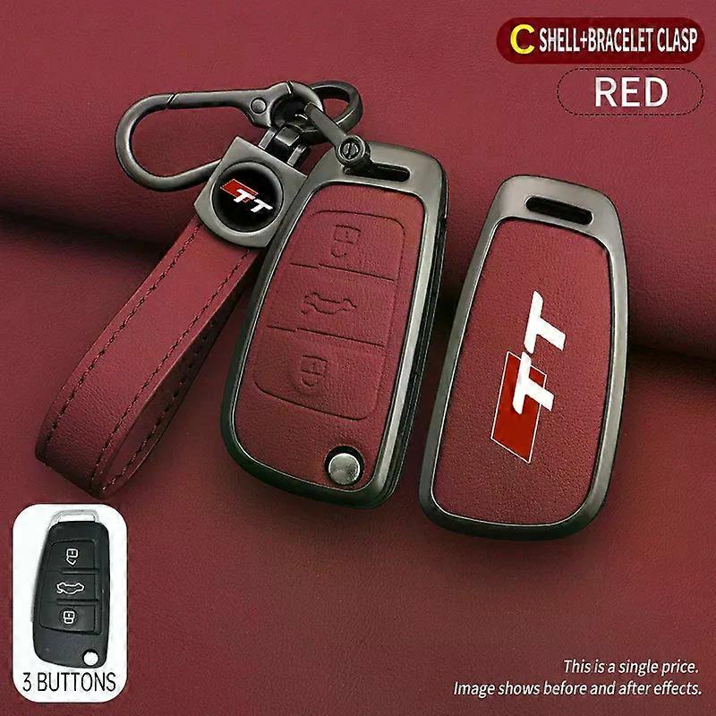 compatible for TT TTRS 8j 8n 8s mk1 mk2 mk3 S line Custom LOGO Zinc Alloy Car Key Case Remote Control Protector Keychain Accessories