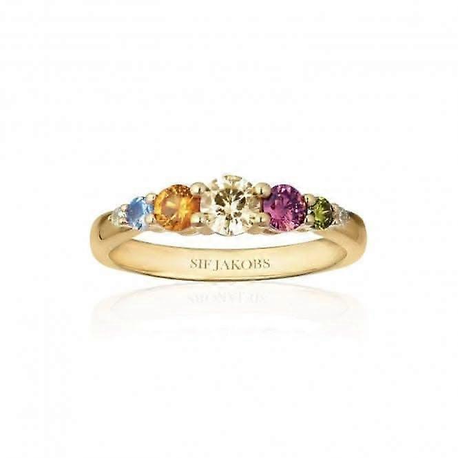 Multicoloured Zirconia Belluno Ring SJ-R42126-ACZ-SG