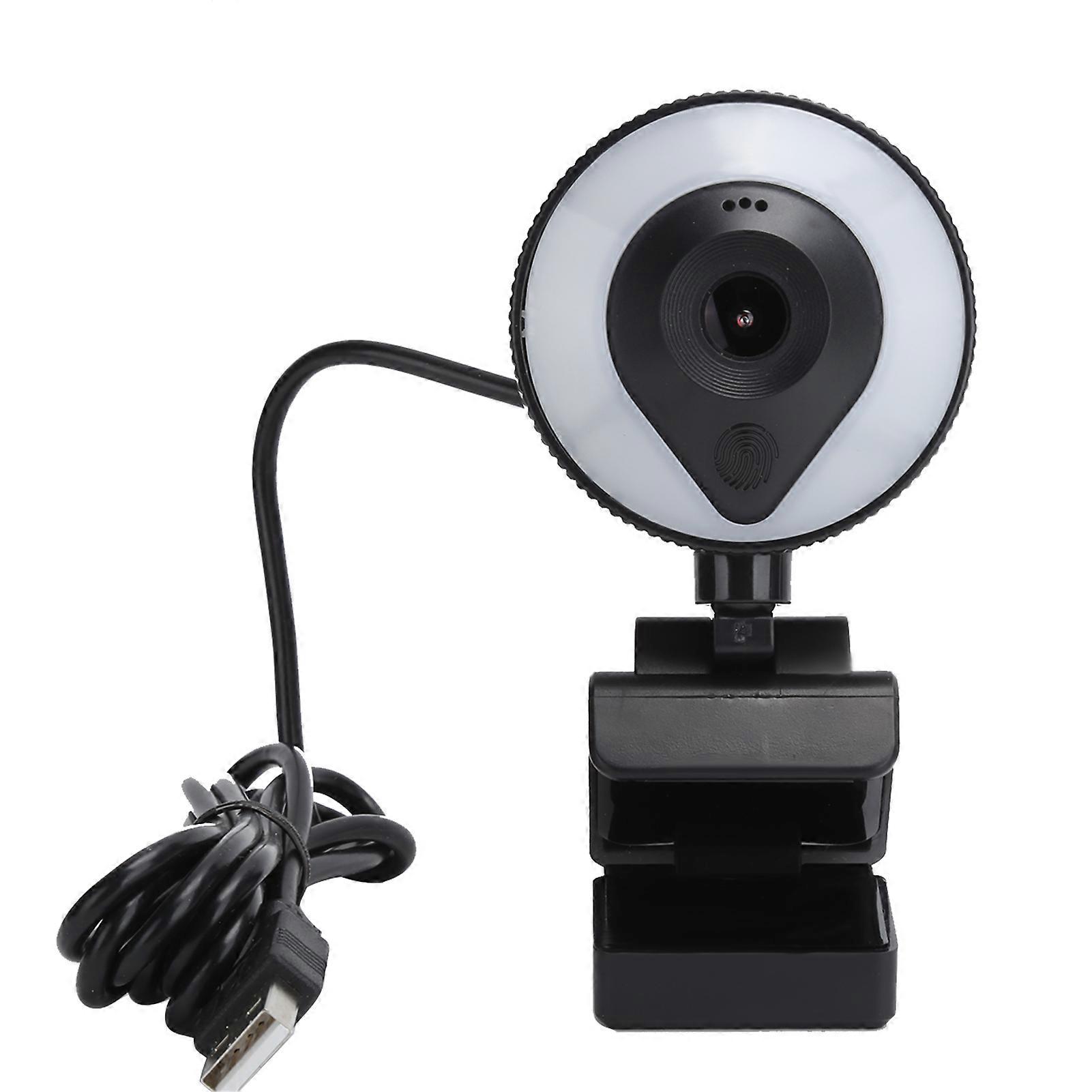 Webcam Full HD Computer Live Recording Touch Dimming Camera with Microphone for W21 2K