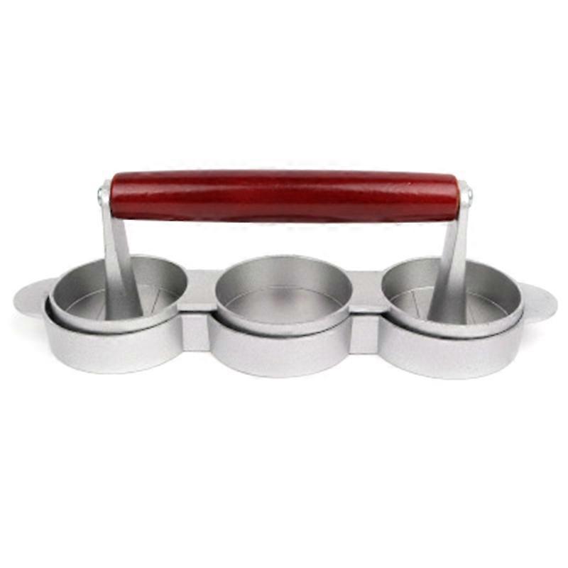 Mini Hamburger Presses Nonstick 3 Slot Small Burger Patties