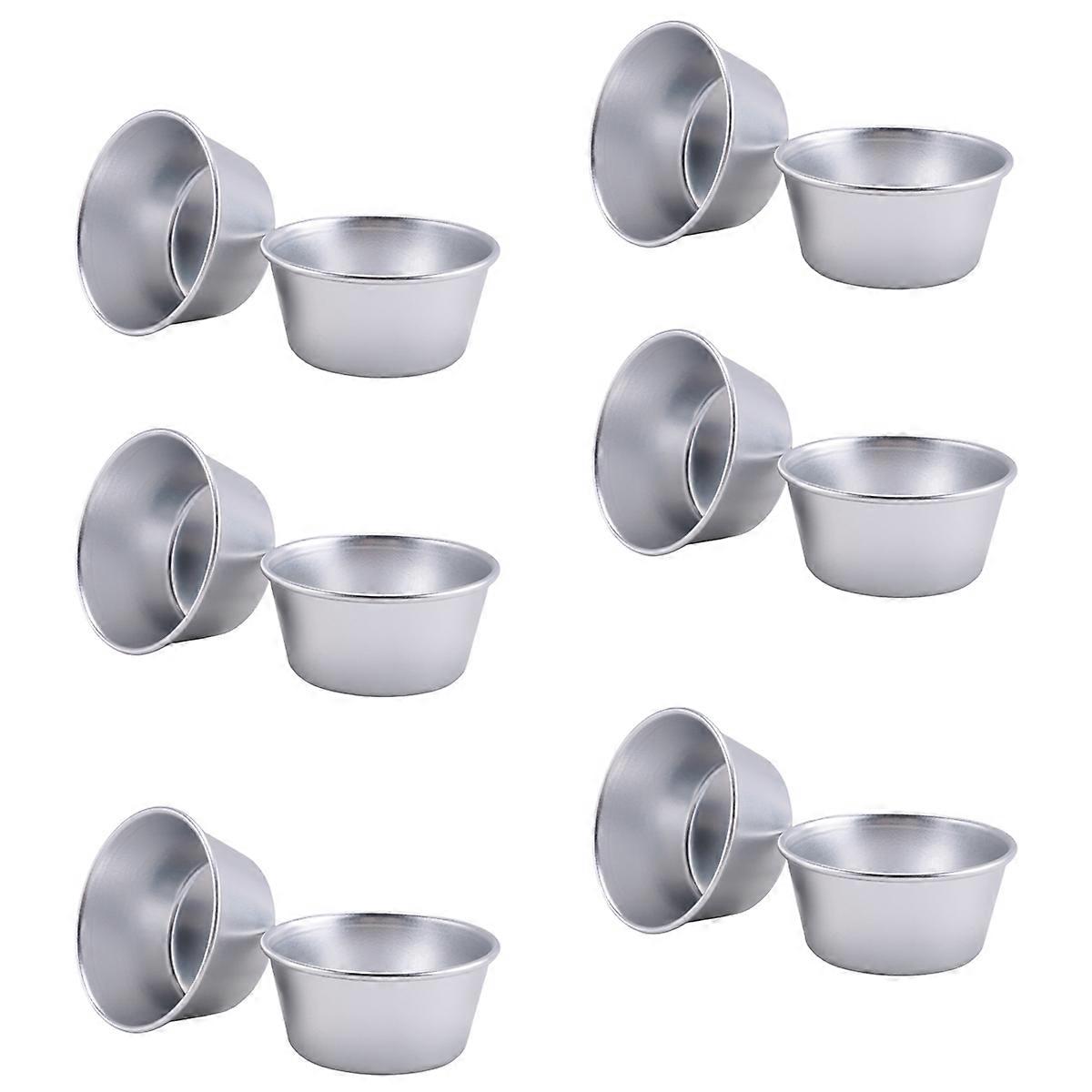 12 Pieces Individual Pudding Molds Non-Stick Cake Cookie Pudding Mold