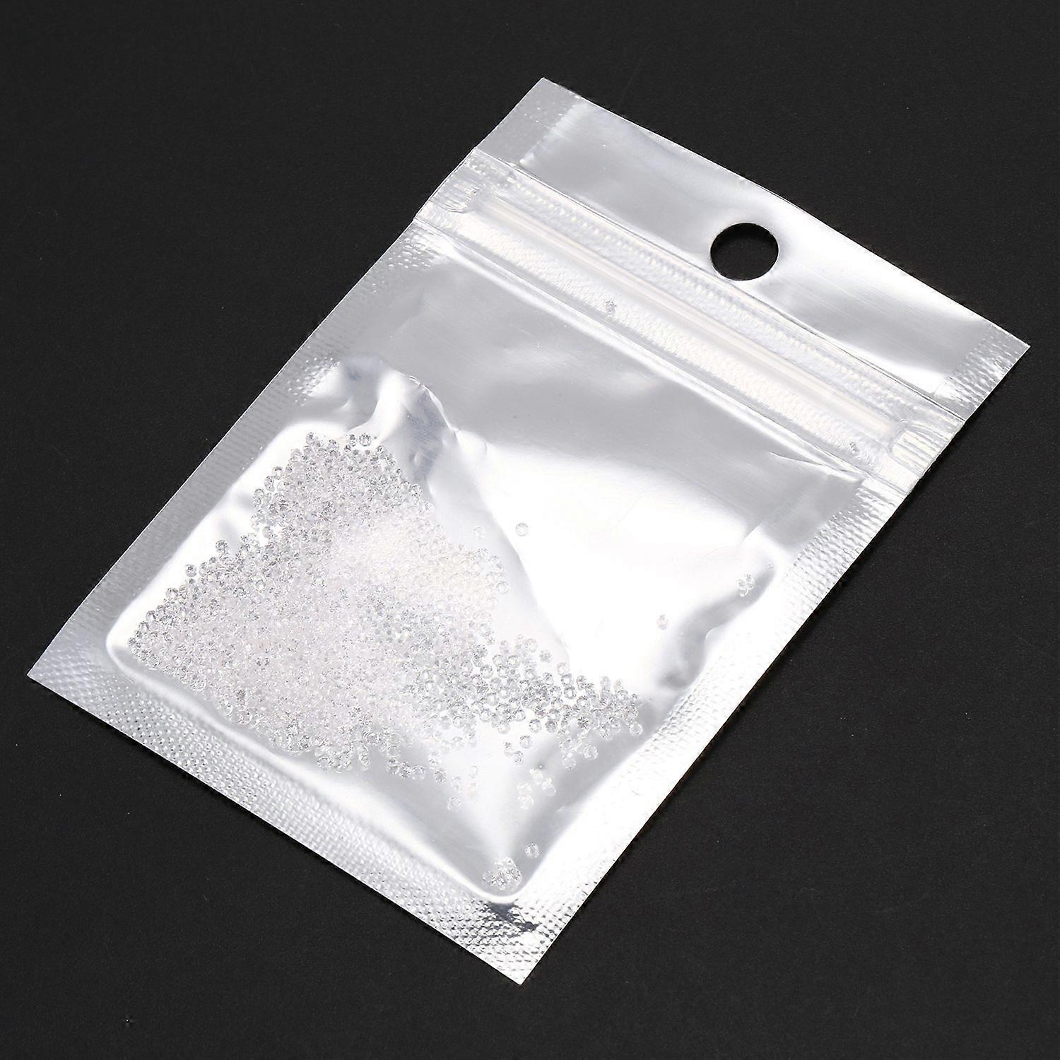 1440Pcs Micro Diamond DIY Nails Rhinestones Crystal Flat, White