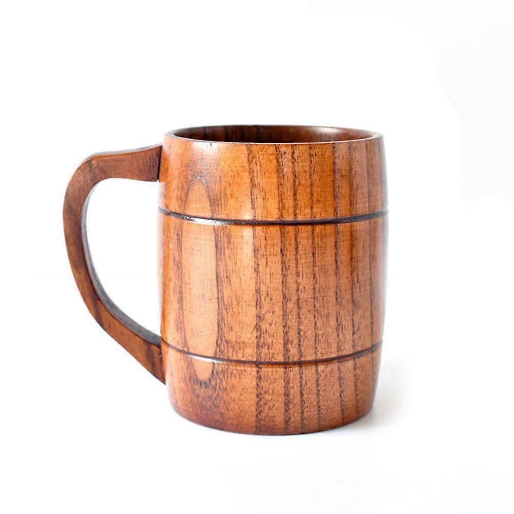 Drinking Cupwith Handle with Ergonomic Handle Comfortable Wooden Drinking Mug Cup for Every Beer Lover or Coffee Addict