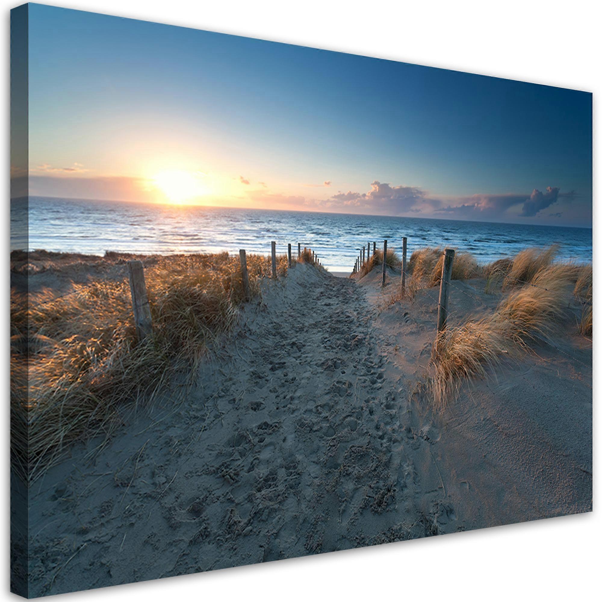 Lienzo Atardecer sobre el mar - 100x70