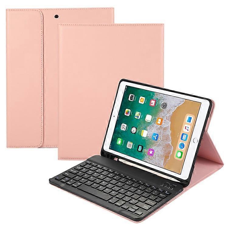 Compatível para iPad Air (2013) / Air 2 / 9,7 polegadas (2017) / (2018) Teclado Bluetooth Capa de couro com slot para caneta