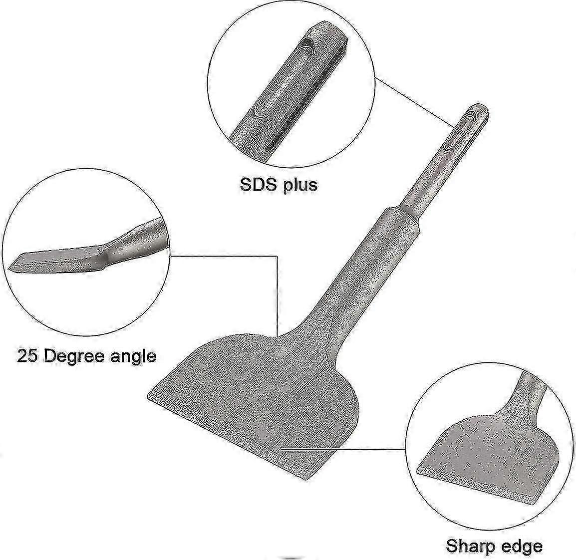 165mm x 75mm Tile Chisel for Ceramic Floor Tiles