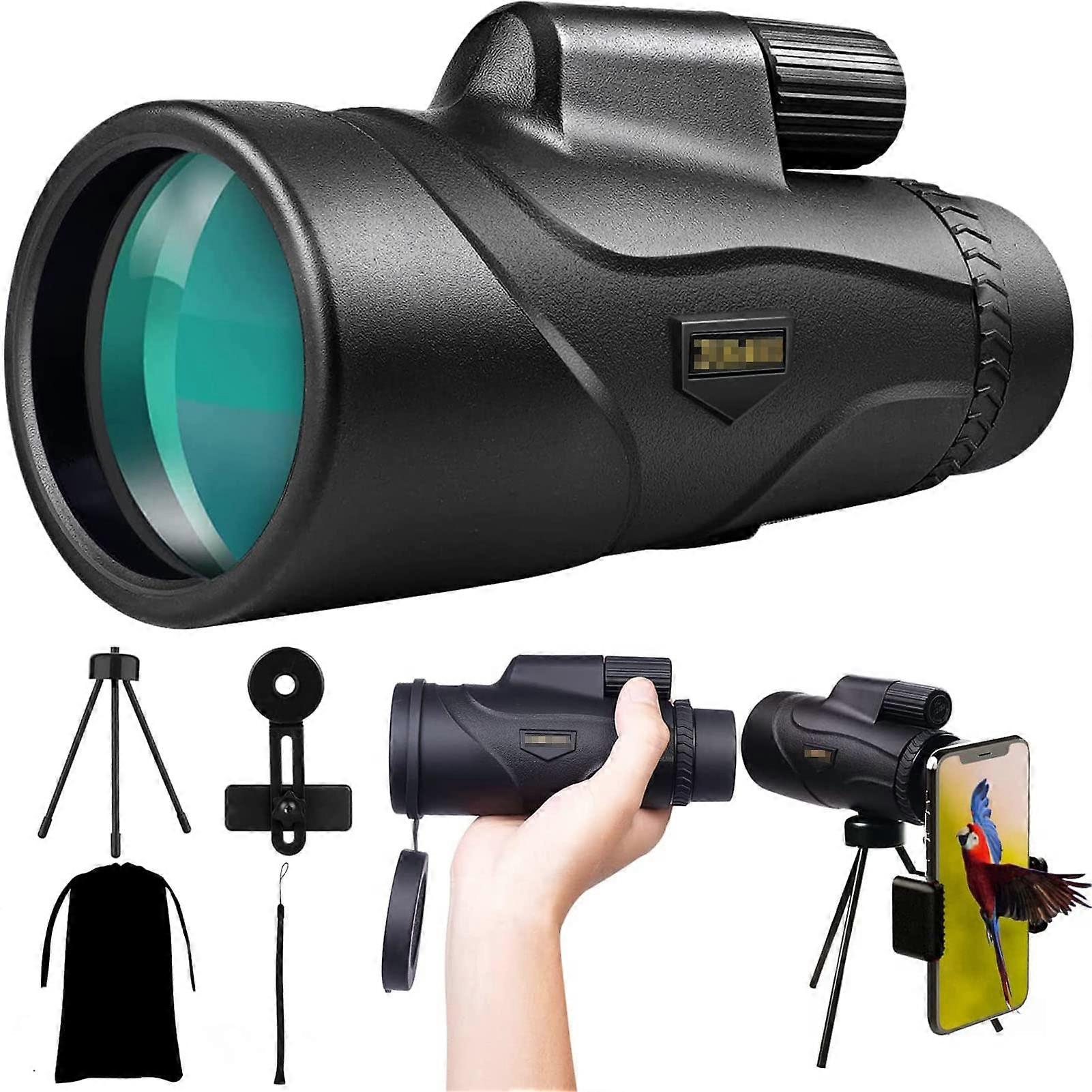 12?50 Monocular Telescope, High Resolution Image Processing for Adults with Phone Holder