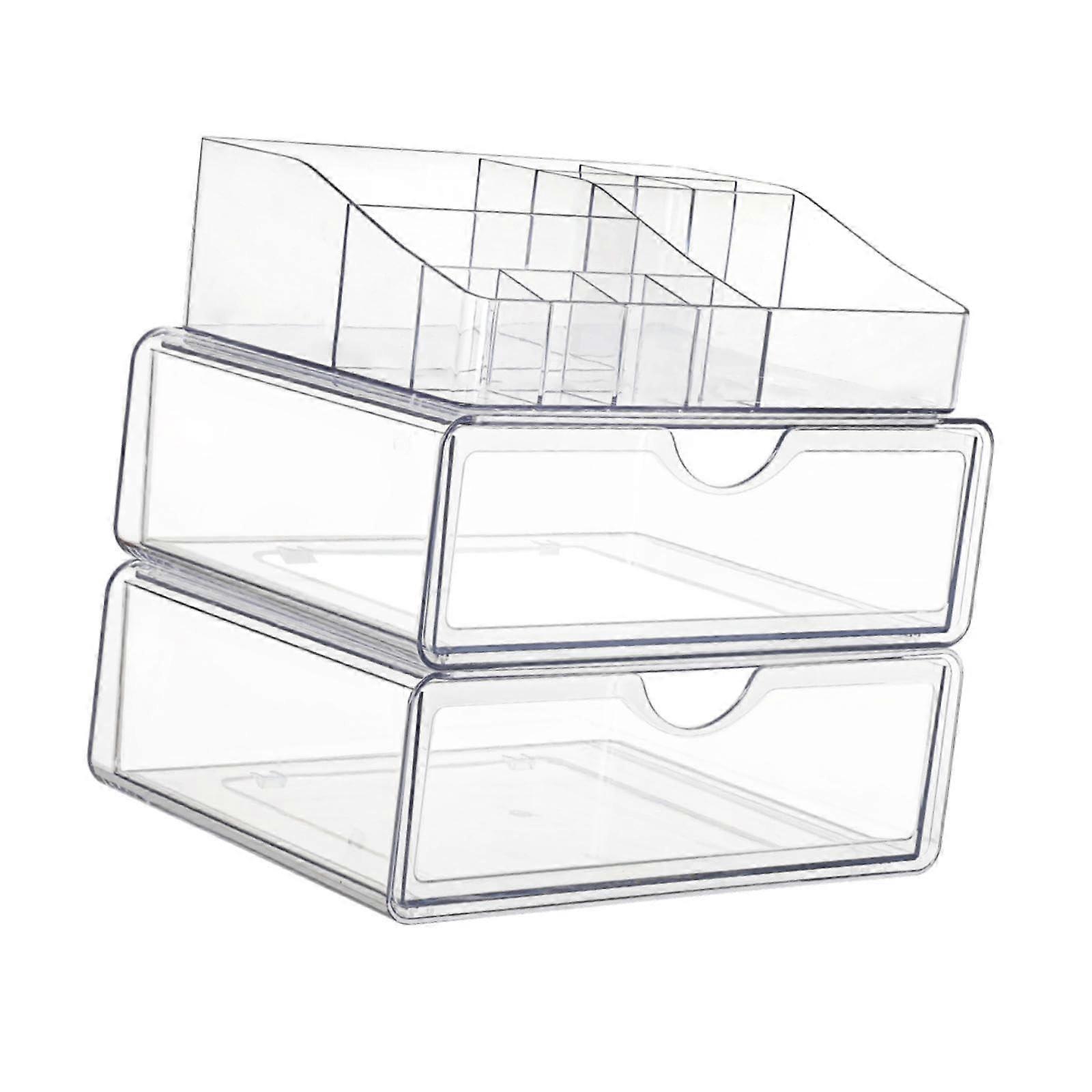 Makeup Organizer Case with Drawers – Cosmetic Storage for Countertop, Bedroom, and Dressing Room, Simple Design, Compact Size