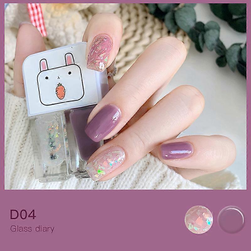 Water-Based Matte Glossy Tearable Nail Polish Double Nail Polish Combination