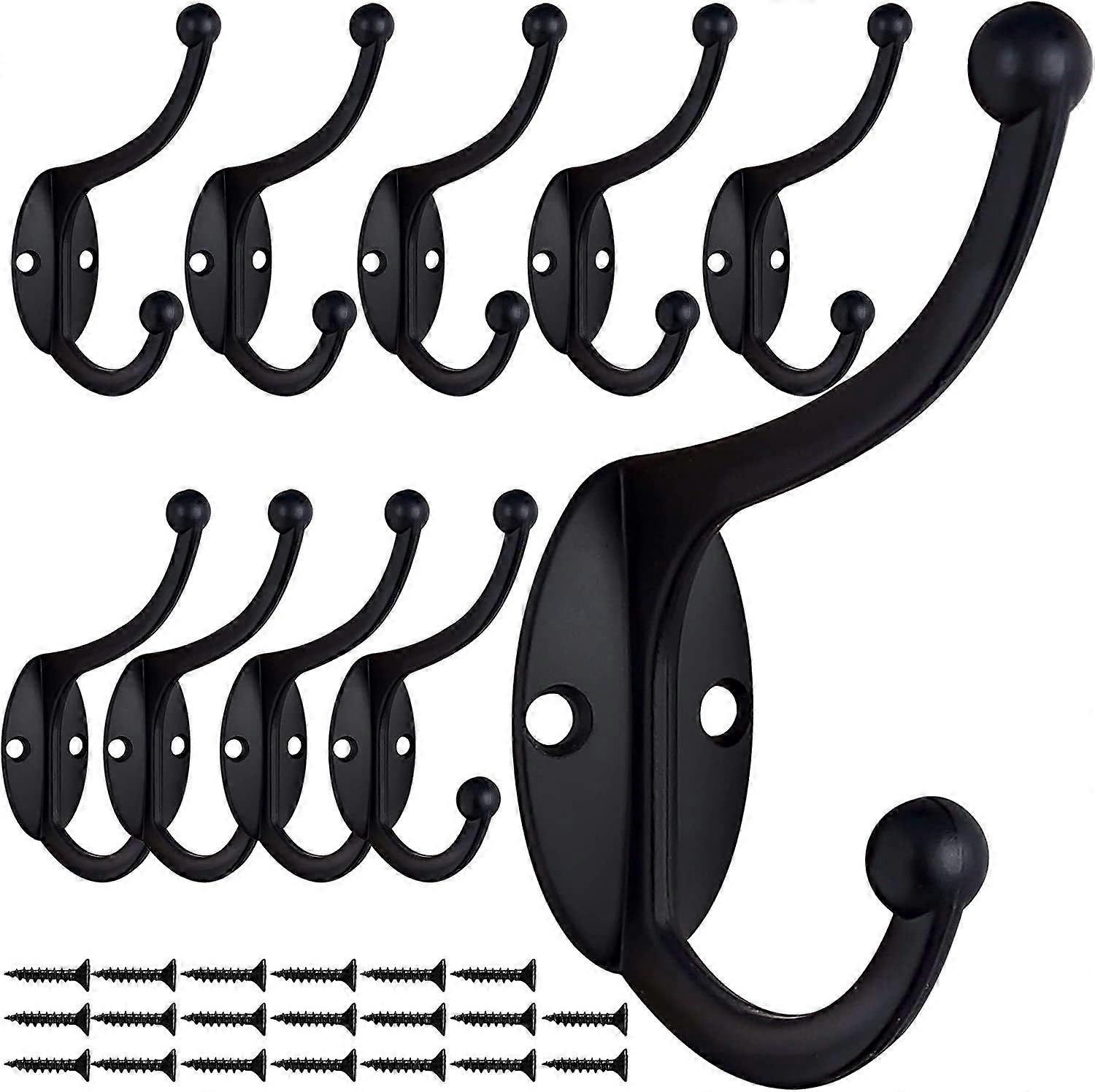 10 Pack Clothes Hooks Wall Mounted Hooks