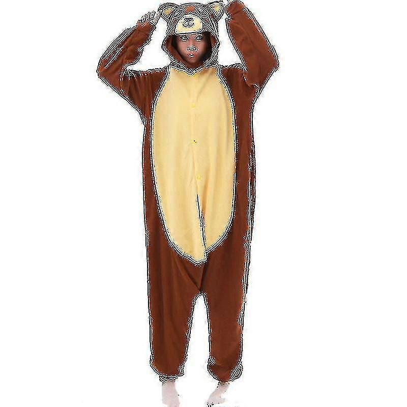 Ενήλικες Μονοκόμματη πιτζάμα, ζώο Kigurumi Onesie για άνδρες γυναίκες πλήρες σώμα πιτζάμα κινούμενα σχέδια αρκούδα πιτζάμες κοστούμι-r