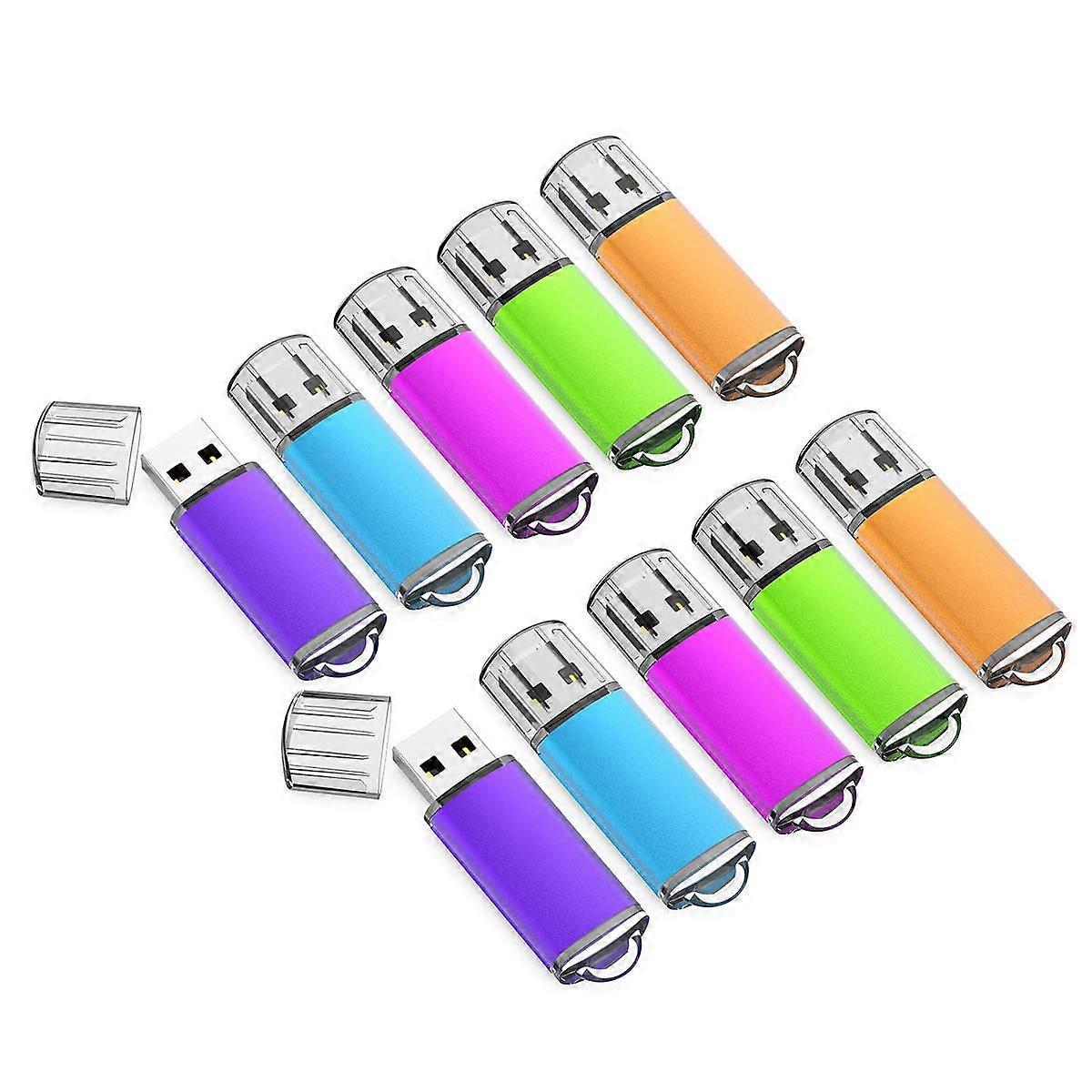 USB 2.0 Metal Flash Memory Stick, Pen Drive, Capacity Range 16MB-64GB, Lot Of 5 Mix Pack, 64GB Each