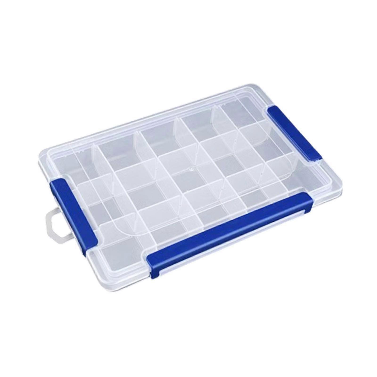 Clear Organizer Box Storage Case with Removable Dividers Jewelry Storage Box