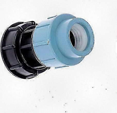 IBC tank adapter S60x6 with 32mm MDPE straight connector for European standard containers