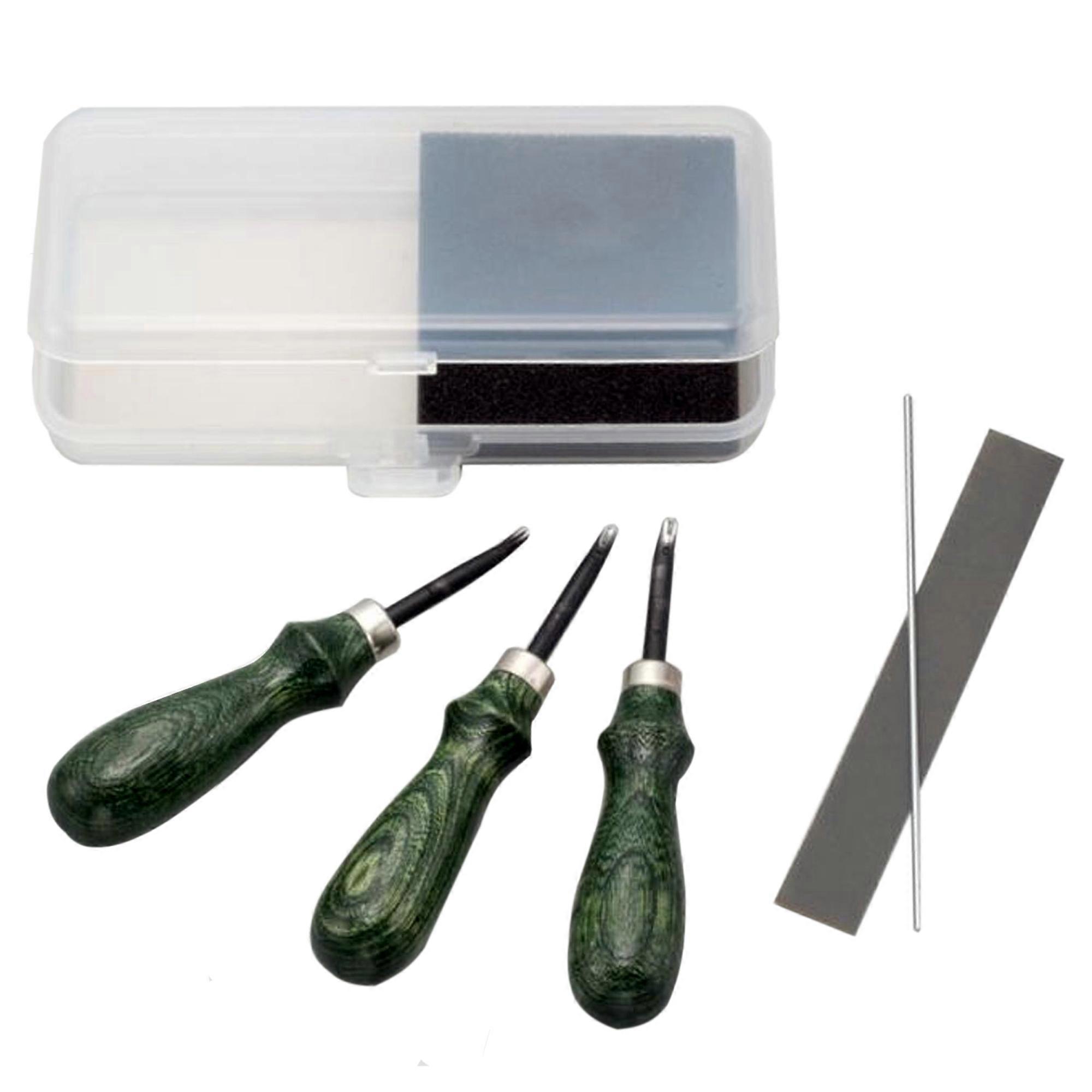 Kyoshin Elle Set of 3 Pro Edger Bevellers Sizes 1 2 3, with Case and Sharpener