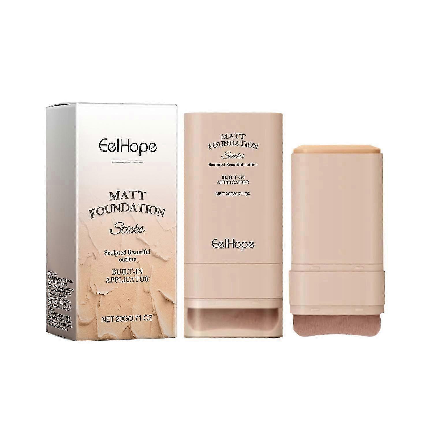 Eelhope Light Transparent Concealer Foundation Stick, Moisturizing And Brightening Lightweight Conce