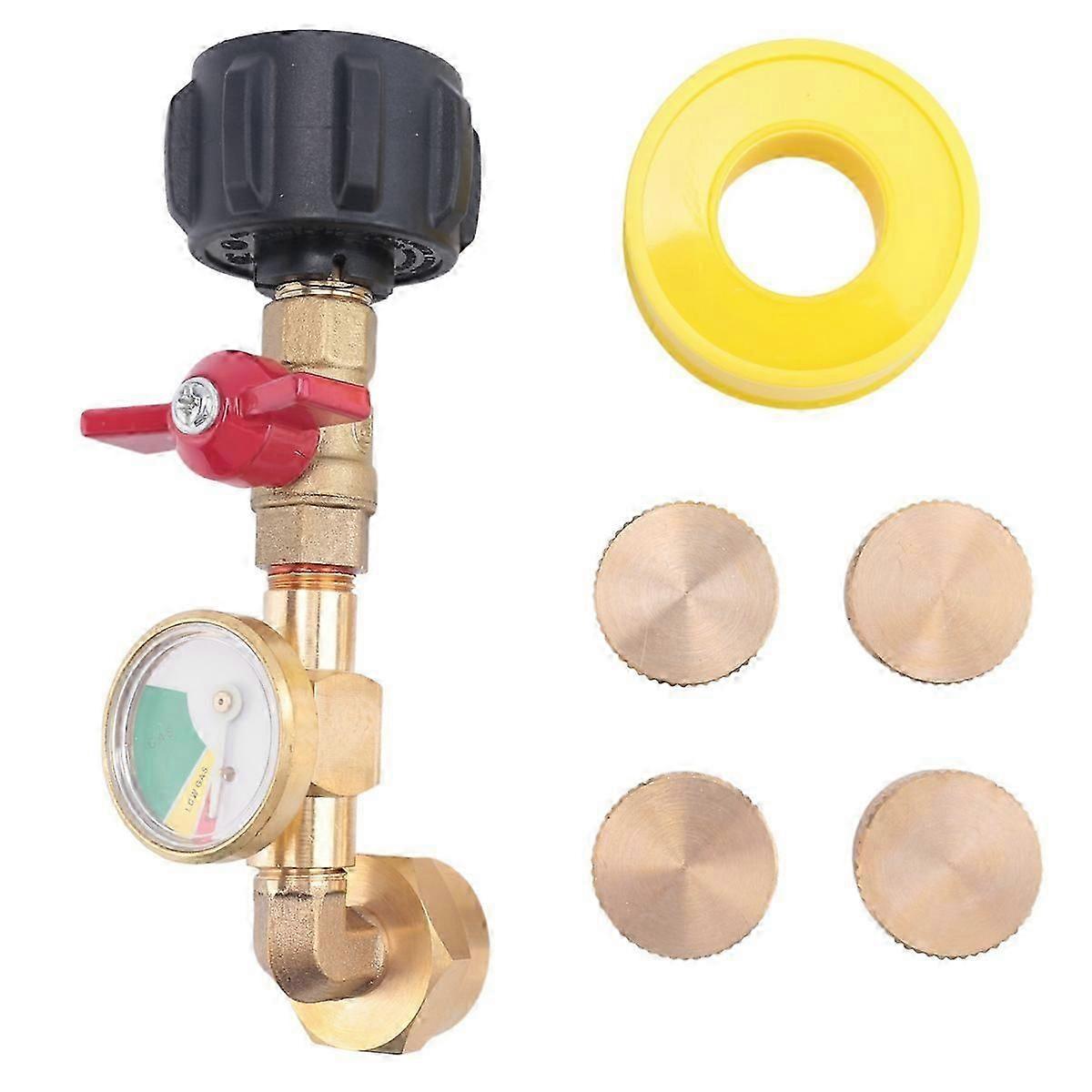 QCC1 Propane Refill Elbow Adapter, 90 with ON-Off Control Valve