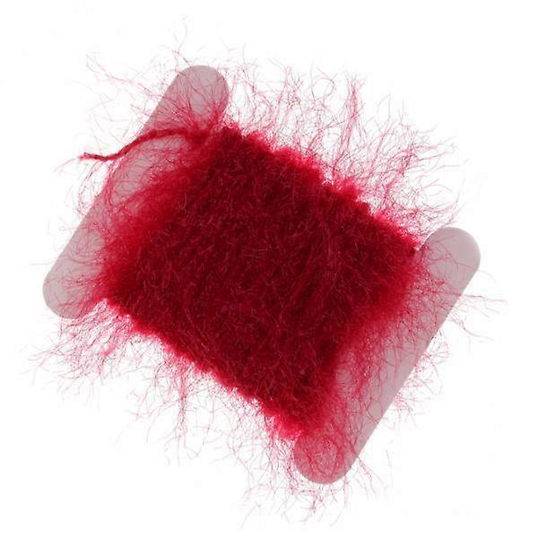 2xFliegenfischen Lametta Chenille Kristall Flash Line Fliegenbinden Materialien Rot