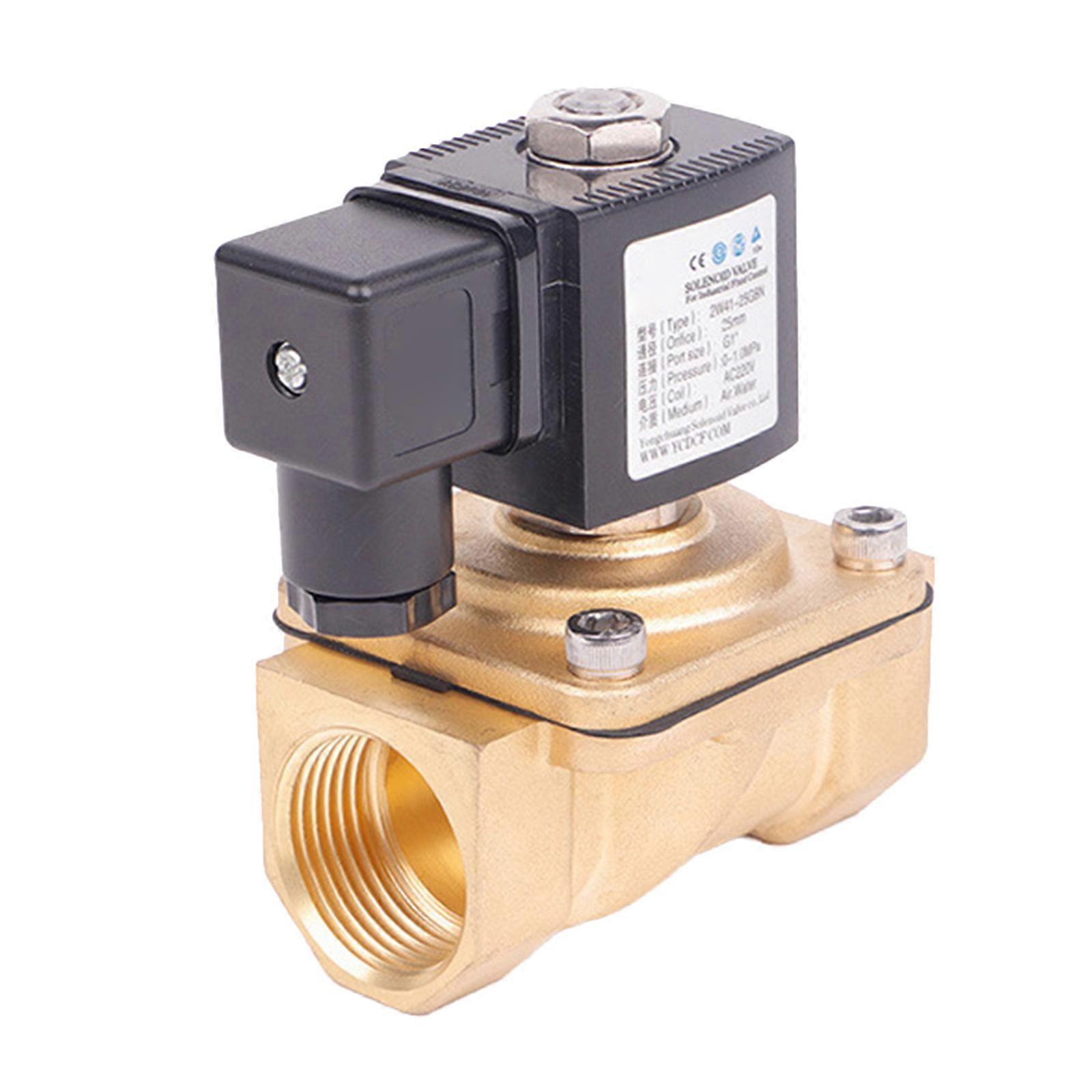 Efficient Valves 220V Solenoid Valves Two Way Electromagnetic Water Valves Simple Installation Suitable for Water & Air Multicolor