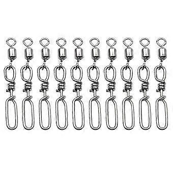 émerillons de baril de pêche, mousquetons à roulement à billes à haute résistance, clips de connecteur de leurre, pêche en eau salée ou en eau douce SS