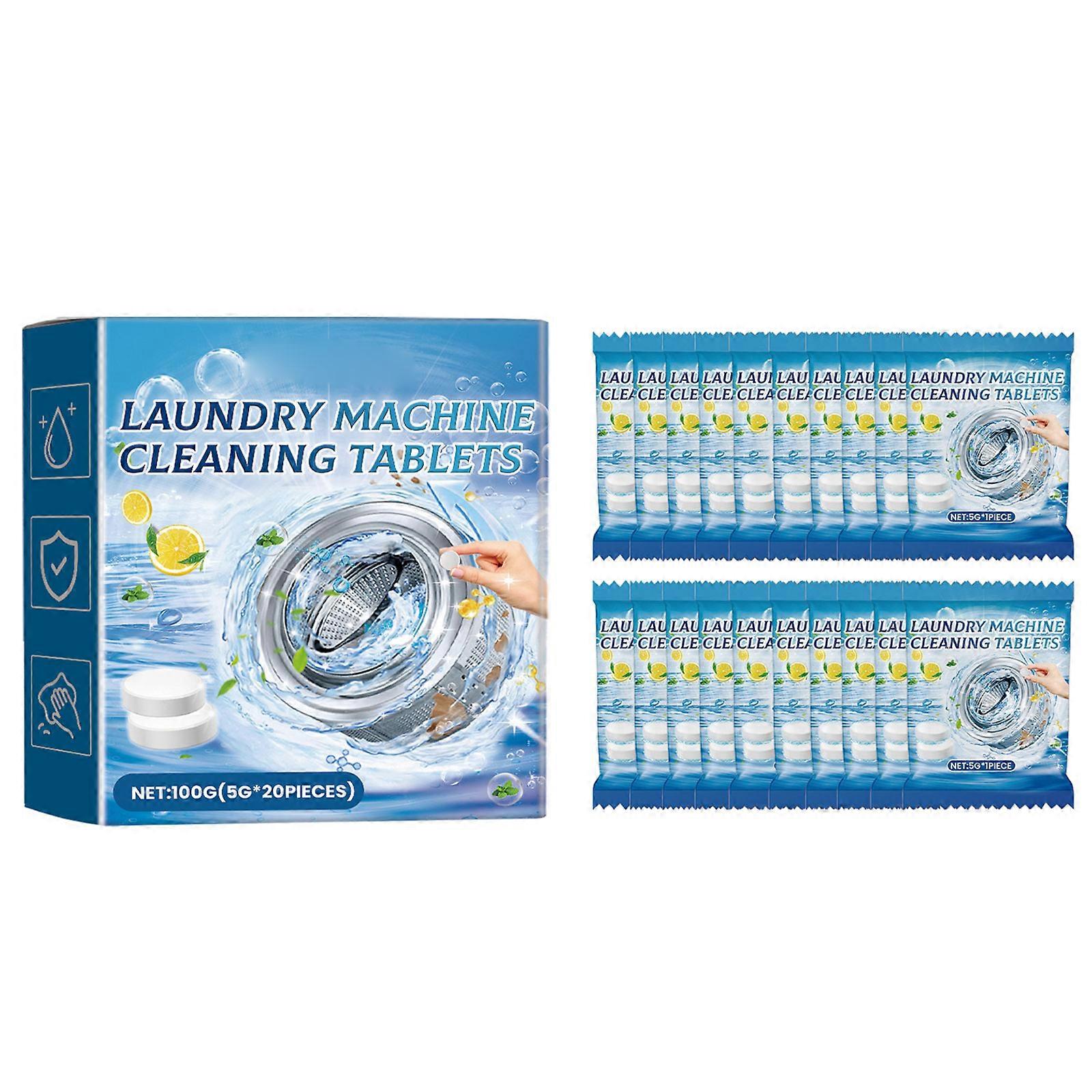 Efficient Laundry Machine Cleaner Fast Dissolving Cleaning Tablets Removes Stubborn Spots, Safe
