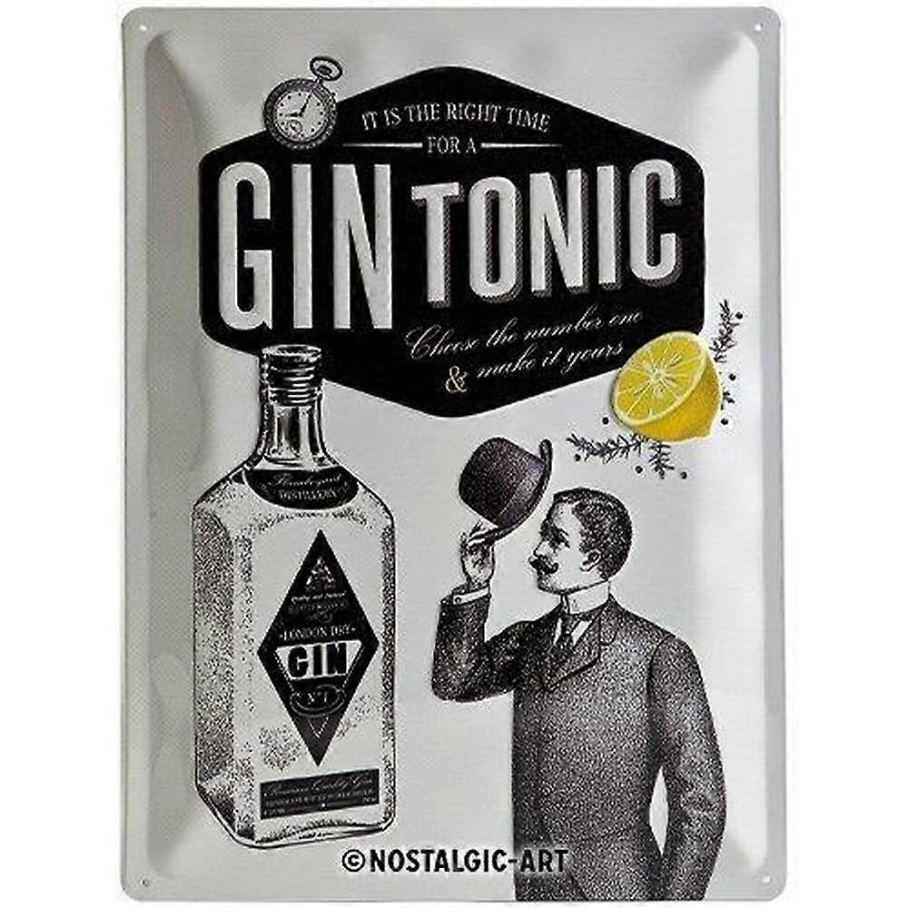 Nostalgic-Art - Retro Bar Pub Hliníková cedule na zeď Gin Tonic