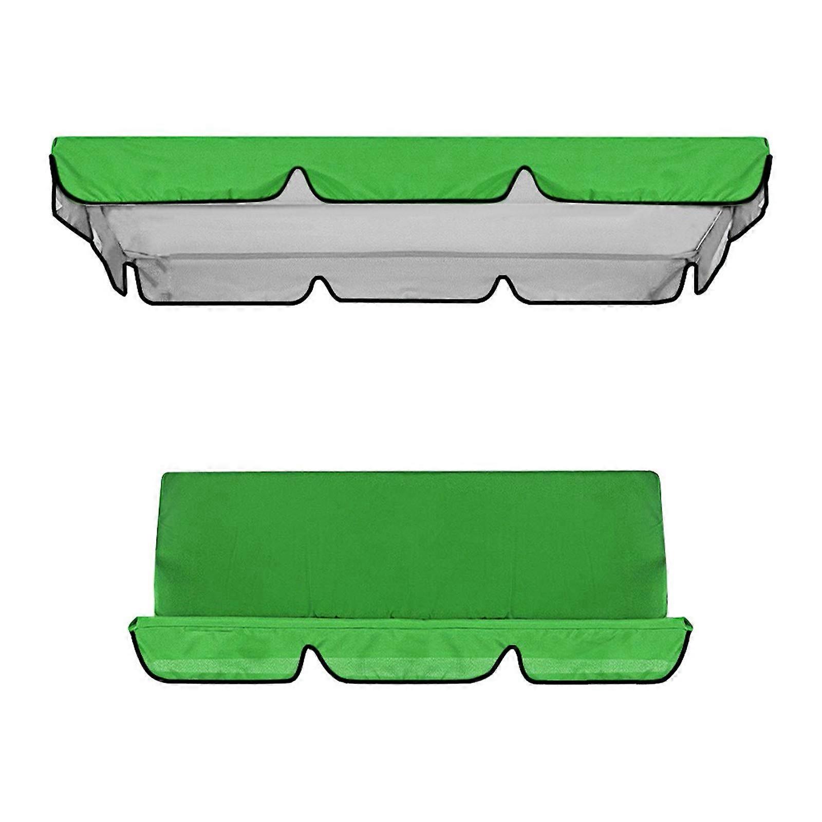 Garden Swing Replacement Canopy For Hollywood Swing - Loft Style Back Cushion, Green, Weather-Resistant Sun Protection