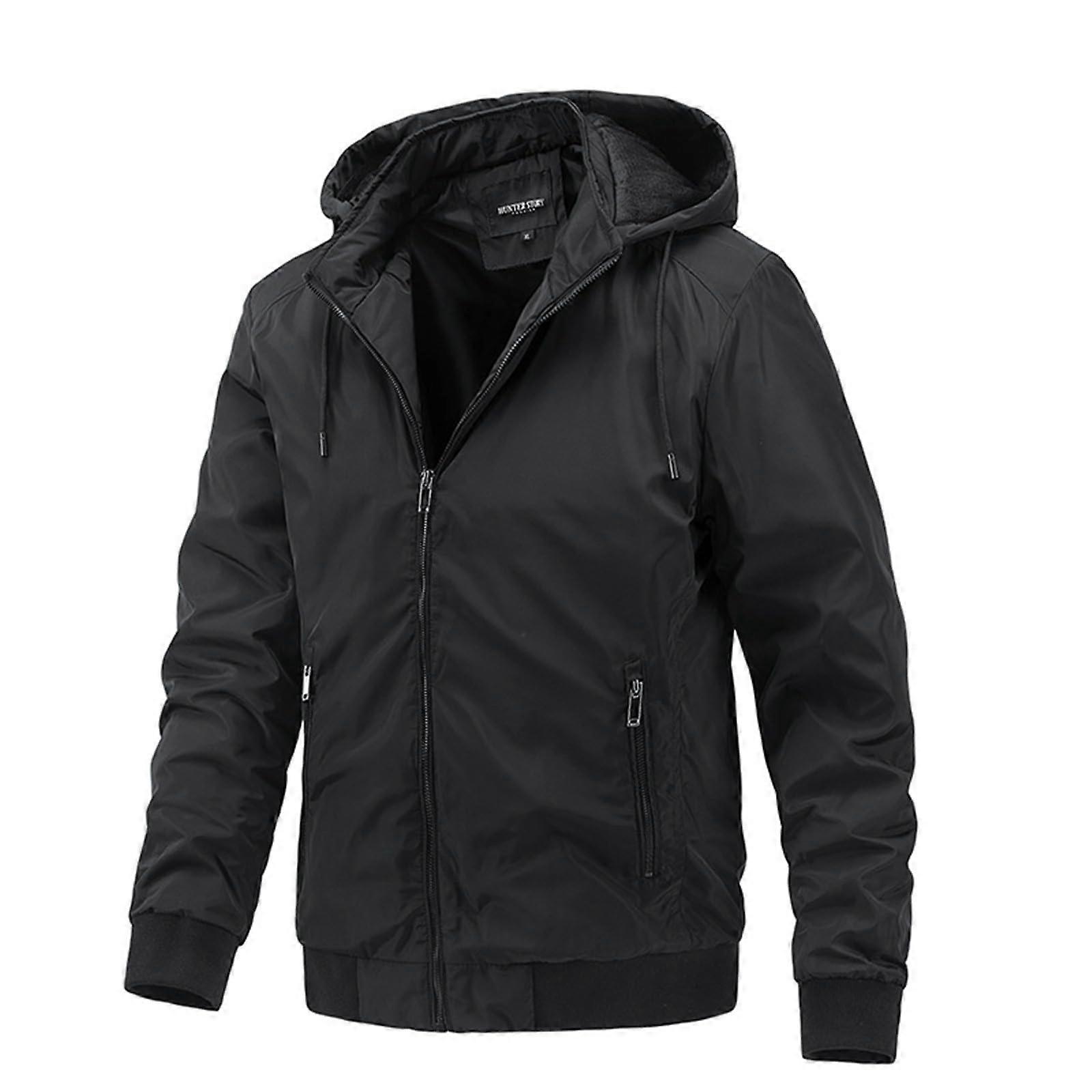 Men's Leather Jacket Transition Jacket with Hood Outdoor XL Softshell Blue