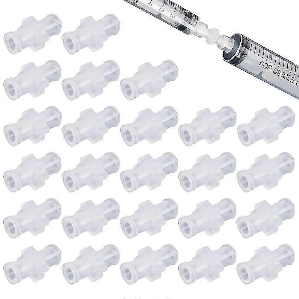 25pcs Luer Lock a Luer Lock Conector Jeringa Luer Hembra a Junta de Transferencia de Jeringa PP Acoplador Adaptador de Jeringa