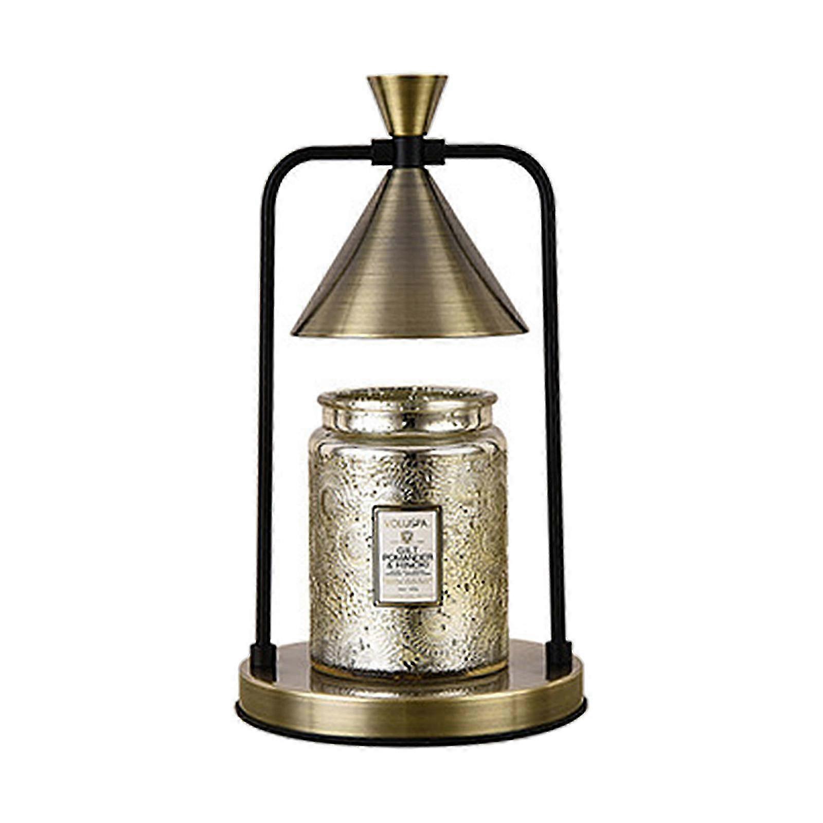 Dimmable Candle Warmer Lamp with Timer | Electric Melter for Small & Large Candles | EU Gold