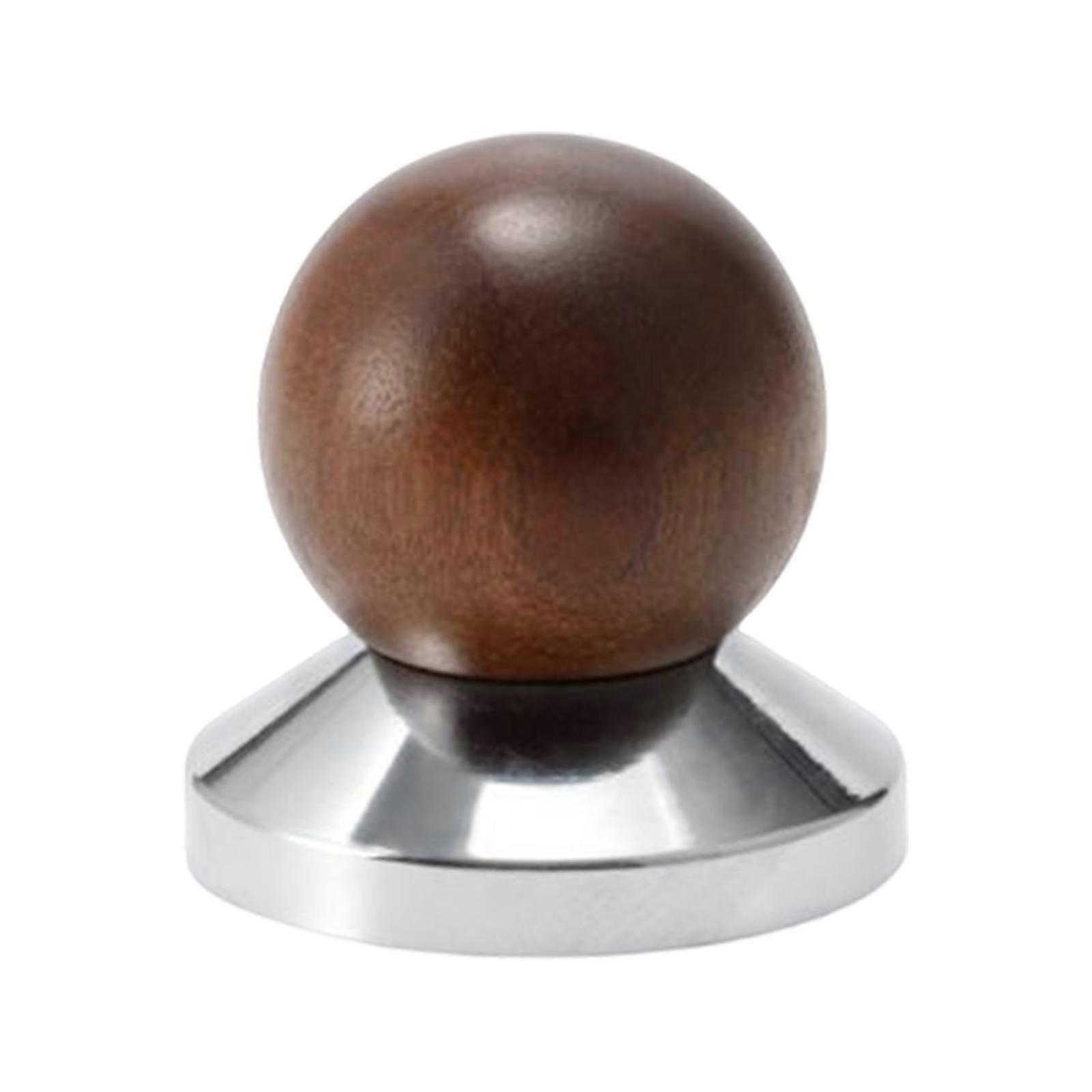 Mini Coffee Tamper, Espresso Machine Accessory, Wooden Flat Base Ergonomics