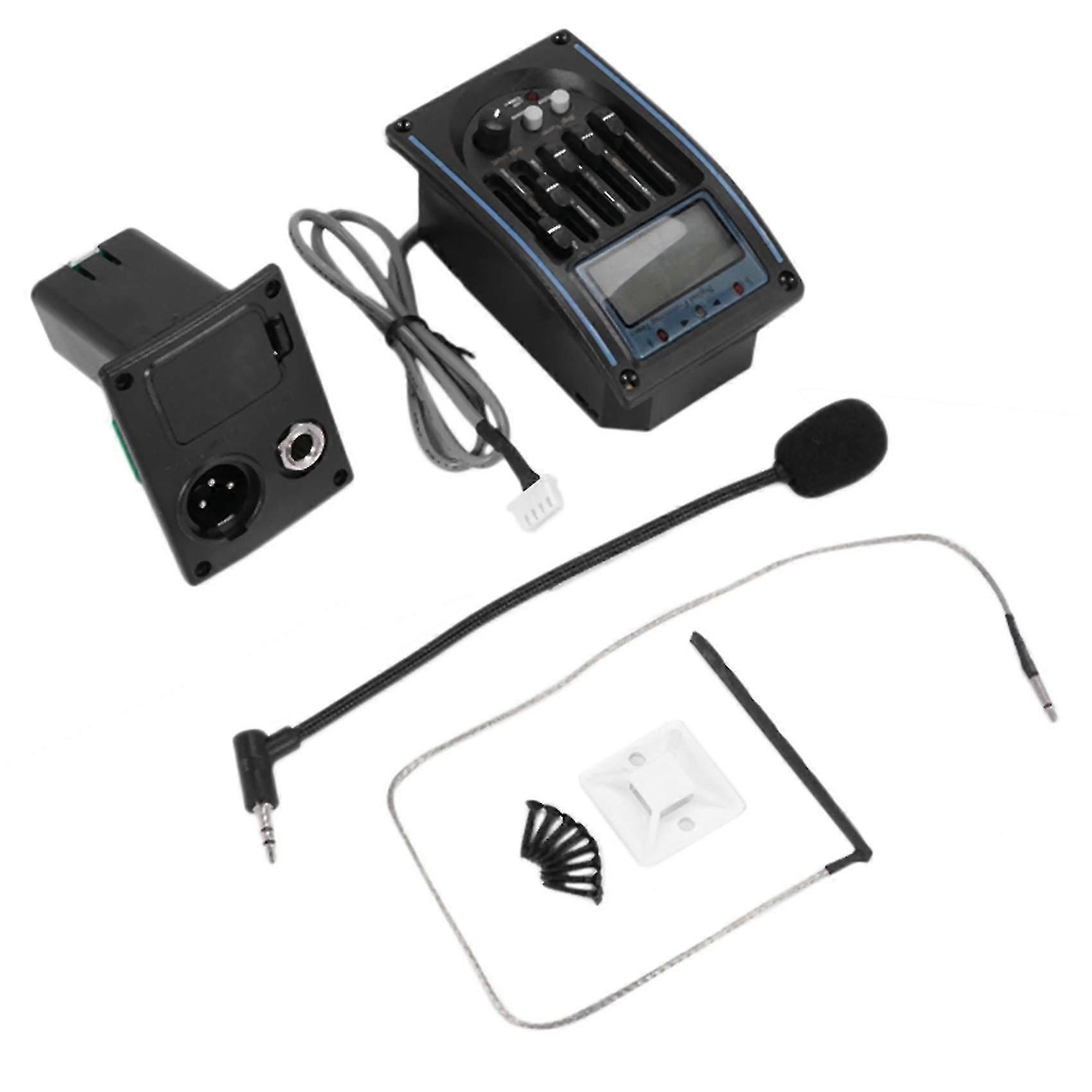Akustická kytara 5-pásmový EQ Pickup Preamp s LCD tunerem & mikrofonem LC-5-