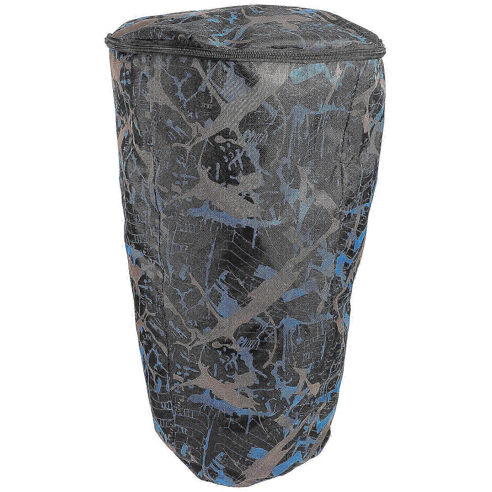 1Pc Waterproof Camouflage Blue Drum Bag for Musical Instruments Storage Compatible with Various Brands