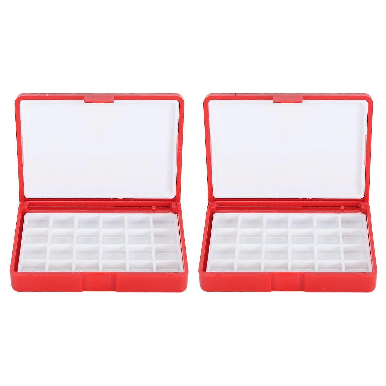 2025 Latest Model  2pcs Empty Watercolor Box Paint Storage Palettes Box
