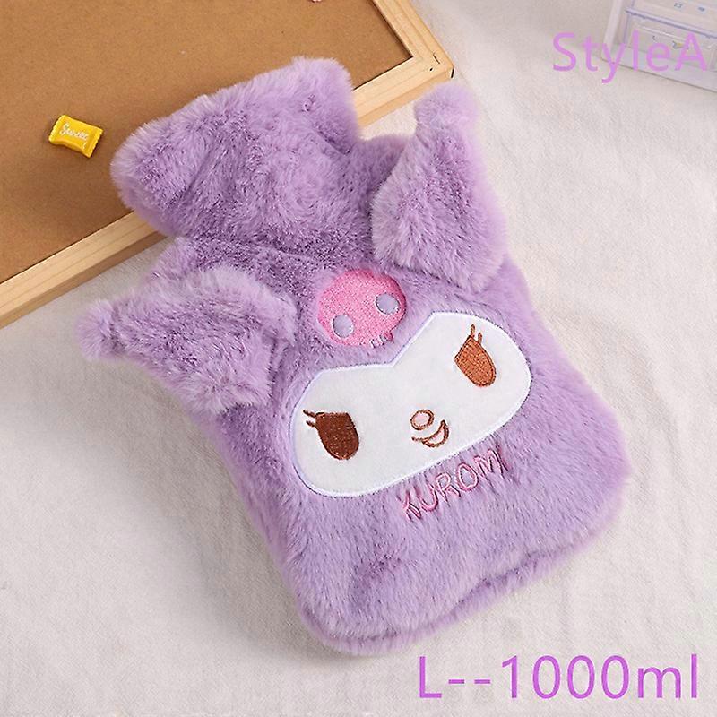 Sanrio Hello Kitty Plush Hand Warmer Heat Pack Cute Kuromi Cinnamoroll Melody Reusable Heating Hot Water Bottle Bag Girls Gifts