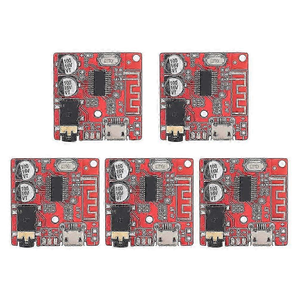 5pcs Diy Bluetooth 5.0 Receiver Board Lossless Decoder Board Wireless Stereo Music Module,speaker A