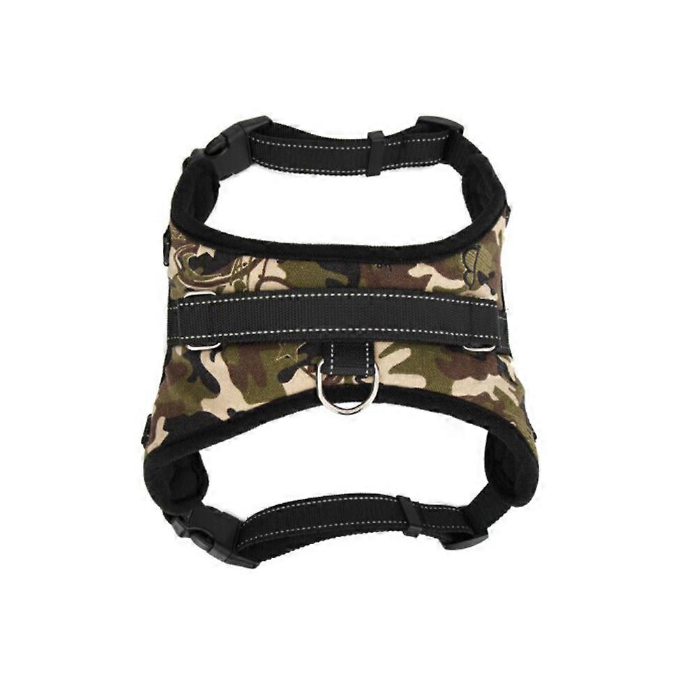 Harness For Dog Saddle Style Oxford Cloth Medium Large Dog Free Movement Stainless Steel D Ring M Size