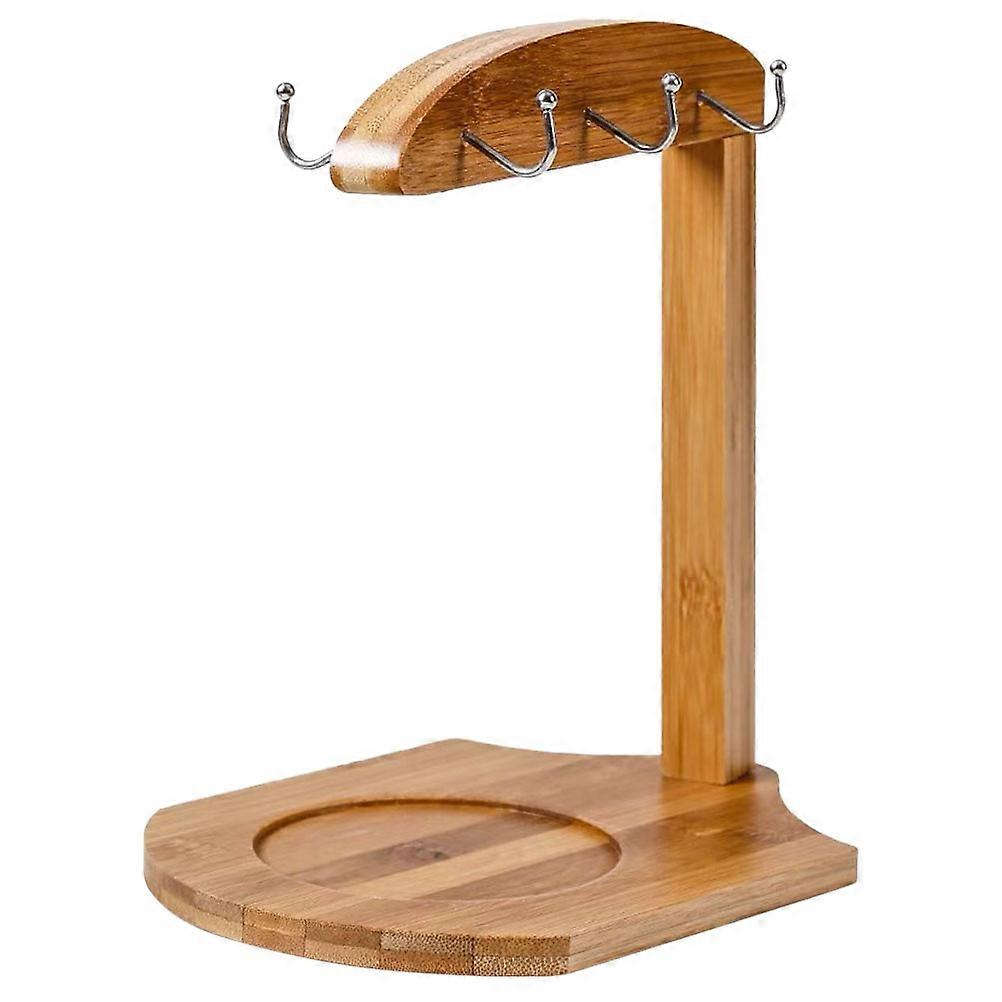 Bamboo Coffee Mug Holder Tree Stand Multi Functional Organizer Stylish Storage for Mugs and Dishes Elegant Design