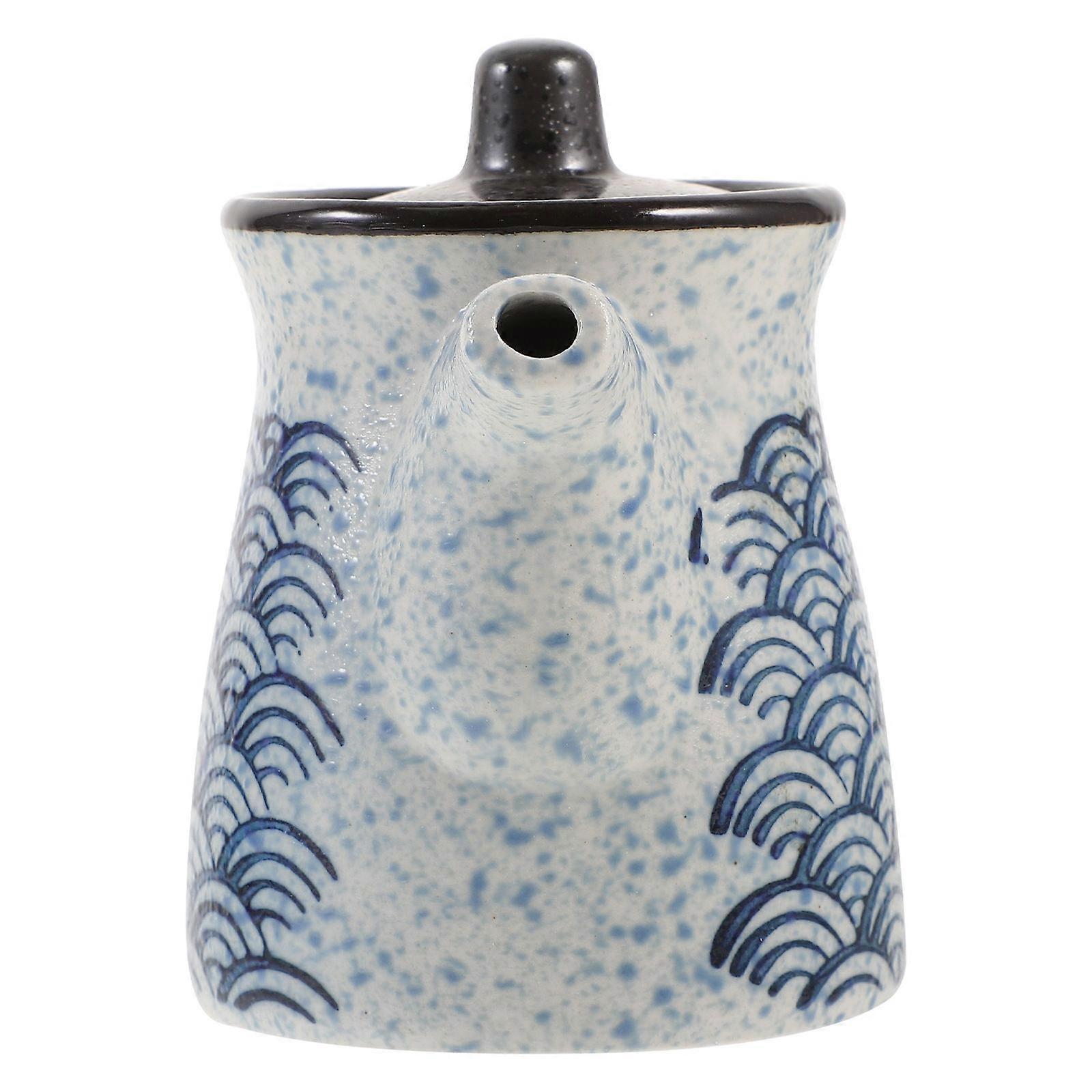 Ceramic Vinegar Bottle Storage Dispensing Condiment Control Multi-Colored 9.5X9X8CM 1Pcs